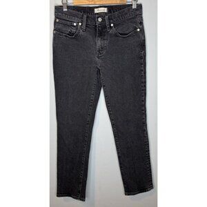 Madewell Tomboy Straight Jeans 26 Black